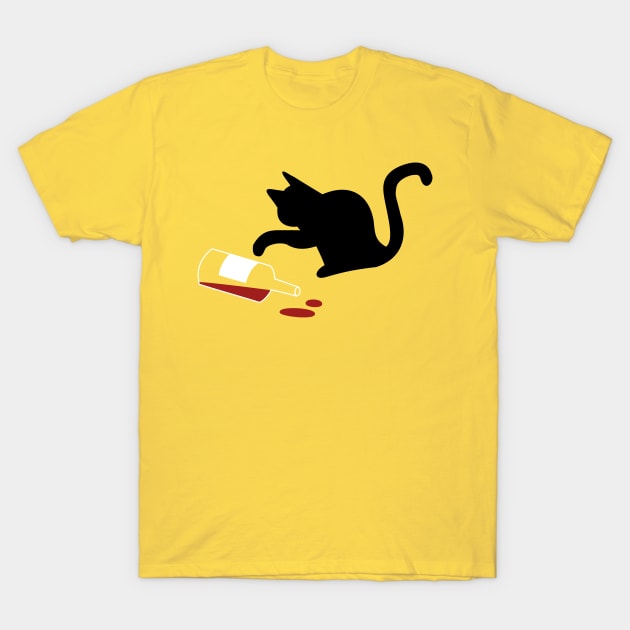 Balck Cat & Wine - Refill T-Shirt by GiuliaM